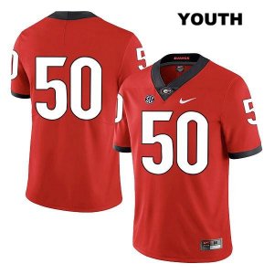 Youth Georgia Bulldogs NCAA #50 Warren Ericson Nike Stitched Red Legend Authentic No Name College Football Jersey SEZ5554BP